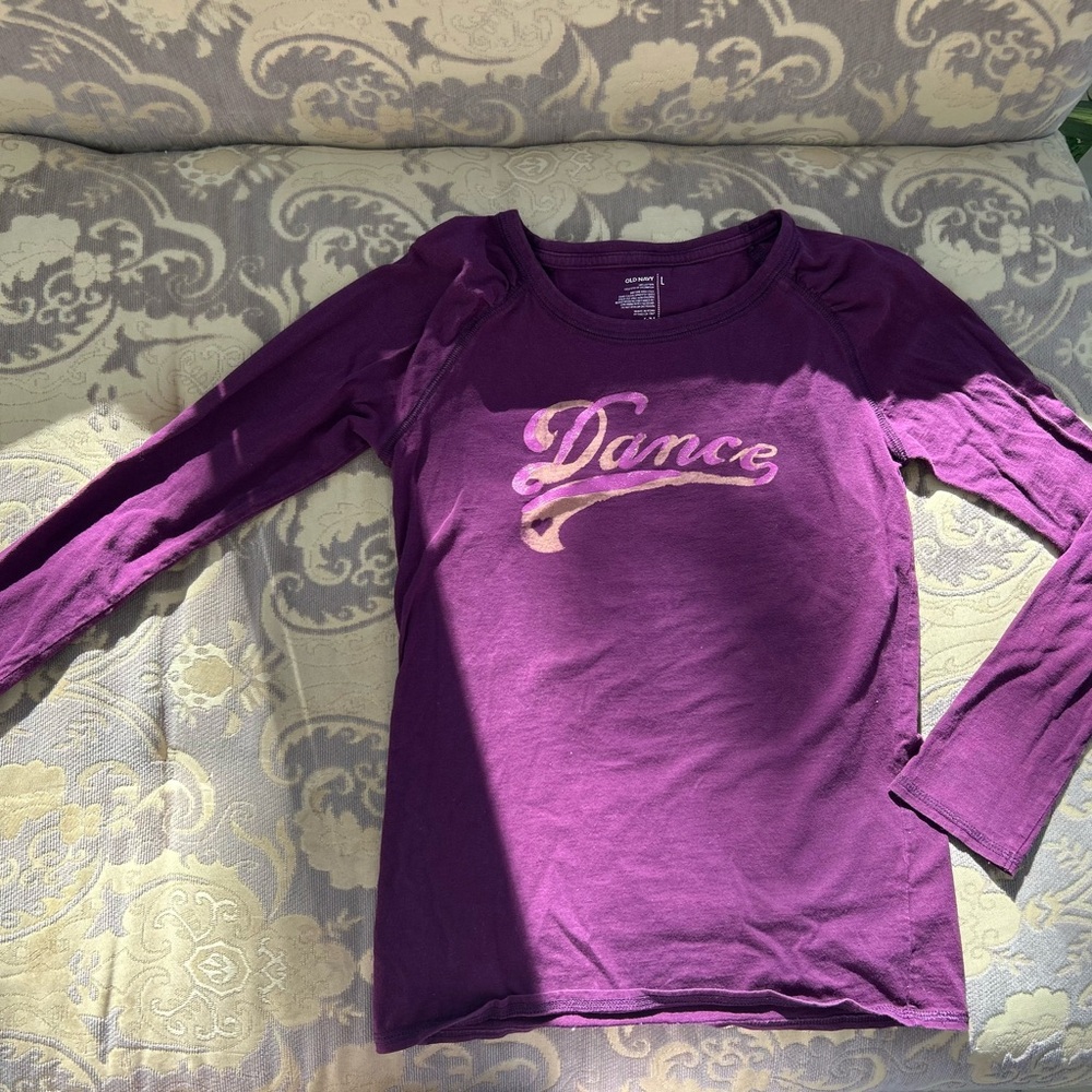Purple Long Sleeve Dance Shirt old navy sz L